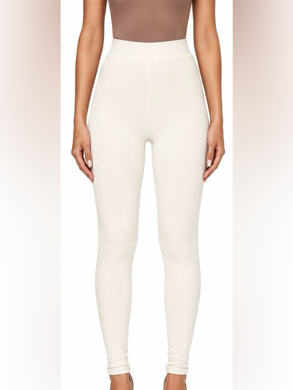 naked wardrobe Cream Sculpt Leggings